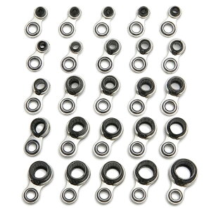 【送料無料】ロッドガイド ステンレス 釣り竿 1.0mm〜5.8mm 交換 修理 25点セット