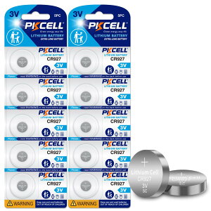 【送料無料】CR927ボタン電池 3V リチウムコイン電池 PKCELL 10個 BR927 交換