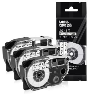 yz݊ 18mm n JVI l[h e[v 3  XR-18WE XR 18WE CASIO Name Land KL-TF7 KL-P4 xC^[ e[v 8m