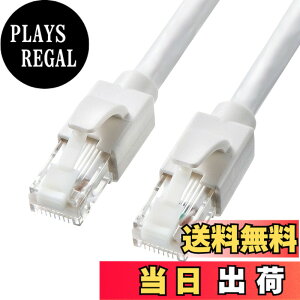 �y���������z�T�����T�v���C CAT6A LAN�P�[�u�� (10m) 10Gbps/500MHz RJ45 �c���܂�h�~ �z���C�g KB-T6ATS-10W