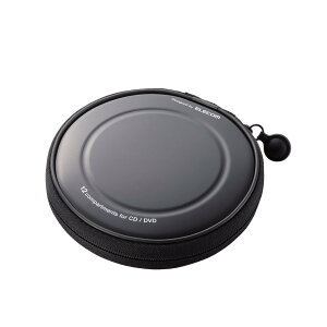 【送料無料】エレコム DVD CDケース セミハード ファスナー付 12枚収納 ブラック CCD-H12BK