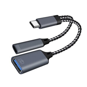【送料無料】USB Type C変換アダプタUSBカメラアダプタUSB OTG変換アダプタUSB 3.0高速ポート+USB Type C高速PD充電ポート互換USB Cデバイス双方向データ転送写真/オーディオファイル/ビデオ転送/マウ