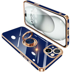 yziPhone15 Plus P[X Ot ACtH15Plus O Jo[ ϏՌ TPU 360°] X^h@\ bLH ԍڃz_[ Xgbvz[t 6.7C`(u[)