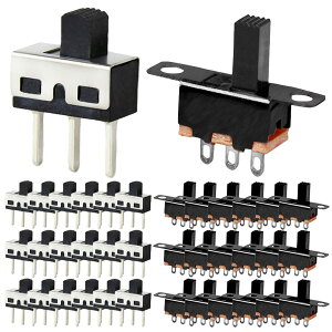 【送料無料】DAOKAI 20個 ハイノブ垂直スライドスイッチ SPDT 3ピン 2ポジション 1P2T 5mm SS12D10 & SS12F15 パネルマウント マイクロミニ ラッチトグルスイッチ おもちゃ/オーディオ機器/DIY用