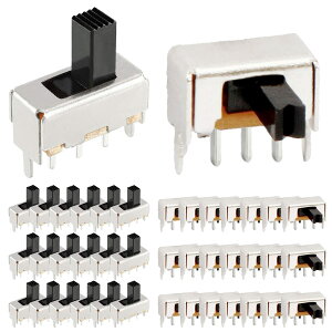 �y���������zDAOKAI 20�� �n�C�m�u�����X���C�h�X�C�b�` SPDT 3�s�� 2�|�W�V���� 1P2T 5mm SS12F44 & SK12D07 �p�l���}�E���g �}�C�N���~�j ���b�`���O�g�O���X�C�b�` ��������/�I�[�f�B�I�@��/DIY�p