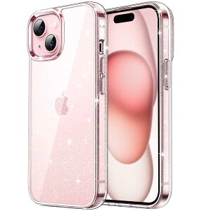 【送料無料】JETech iPhone 15 Plus (6.7インチ専用) きらきら ケース ブリンブリン 衝撃吸収 バンパーカバー かわいい キラキラ 女性用 (クリア)