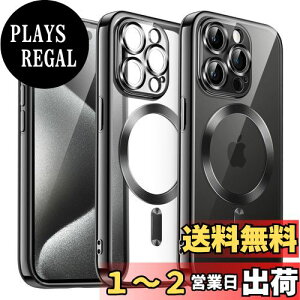 yzJETech iPhone 15 Pro 6.1C`p \tgNAP[X JYSی MagSafeCX[dΉ ϏՌ dCbLTPUJo[ (ubN)