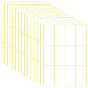 【送料無料】Getrays 15シート 長方形 ラベルシール、180枚 32×64mm ホワイト 粘着ラベル、印刷可能識別ラベル 名前タグ 四角型ステッカー ために ボトル ジャー フォルダー 学校 事務所 台所用