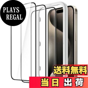 yzJETech iPhone15ProMax(15 Pro Max 6.7C`p) SʕیtB KXtB  KChgt P[XɊȂ HDNA 3Zbg