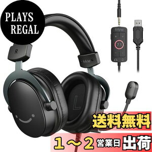 yzFIFINE Q[~OwbhZbg 7.1TEhTEh L 3.5mm/USBڑ 50mmhCo[ ESw}CNt PC/X}z/Nintendo Switch/PS4/PS5ɑΉ ʒ߉\ ^ Q[ 