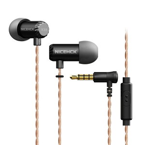 【送料無料】NICEHCK X39 6mmダイナミック型1基 カナル型イヤホン 1DD チタンコート振動板 3.5mmプラグ ミニサイズの筐体 スリープイヤホン メタルハウジング 高遮音性 HIFI 純銅銀メッキケーブル