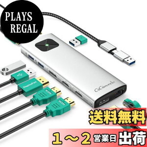 yzGiGimundo LK10 10-in-1 hbLOXe[V DisplaylinkΉ fA4 K 60 Hzo 3xUSB3.2 Gen2 10Gbps /2xHDMI i4K@60Hz j / USB-C PD100W /RJ45C[Tlbg /3.5mmI[fBIWbN A~ MacBo
