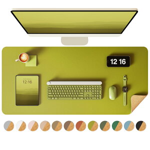 【送料無料】YSAGi デスクマット コルクデスクパット 環境に優しい パソコンマット ゲーミングマウスパッド オフィス及び自宅用 テーブルマット (柳色, 90*43cm)