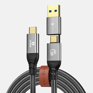 yzSETMSPACE usbP[u USB-C to USB-C/A 2in1 [dP[u USB3.2 Gen2X2 P[u 0.5m