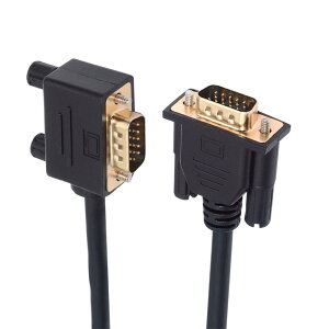 【送料無料】NFHK 90度 直角 VGA RGB オス - ストレートオス 延長ケーブル 3同軸+6C モニタープロジェクターコンピューター用, NF-DB-007-RI-1.0M