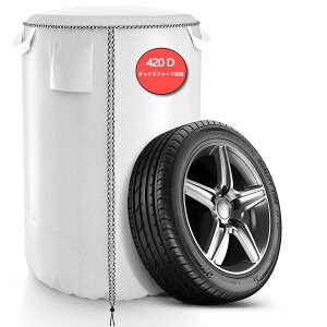【送料無料】SDAVO タイヤカバー 屋外 防水 タイヤ 収納袋 タイヤ 4本 【取っ手と換気窓付き】 タイヤ収納カバー 420D 厚手 タイヤ保管カバー 普通自動車用 タイヤ保管袋 紫外線防止 劣化・汚