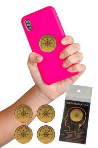 【送料無料】Tierneys 電磁波防止ステッカー 電磁波防止シール スマートフォン パソコン IT家電 電子レンジ 電磁波遮断 電磁波過敏 5G 対策 (Gold, 4)