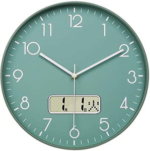 【送料無料】Nbdeal 掛け時計 アナログ おしゃれ 静音 日付 曜日表示 直径30cm 壁掛け 時計 北欧 連続秒針