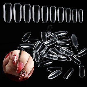【送料無料】Annhuaネイルチップ クリア オーバルネイルチップ オーバル ロング 500枚セット ネイル延長 ロング オーバル つけ爪 クリア 無痕 マニキュア DIY クリア 業務用 練習用 透明 10種の