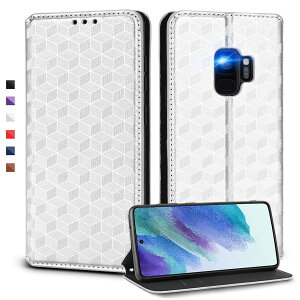 【送料無料】UnivoColors Galaxy S9 (SC-02K SCV38) 手帳型ケース 高級合皮 カード収納 マグネット開閉 スタンド機能 ストラップホール付き TPUソフトバンパー 全面保護 カメラ保護 衝撃吸収 ビジネス