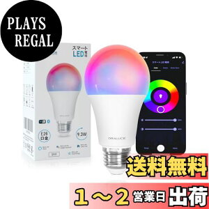 yzORALUCE X}[g LEDd E26 60W F X}[gCg }`J[ 1600FRGB FdF Alexa/Google HomeΉ nusv u 戵t 1 LDA9F-E26