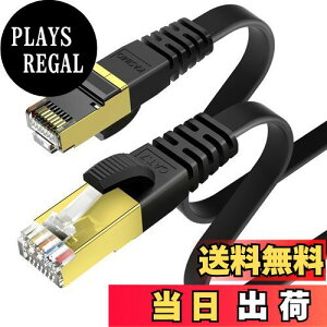 yz3m KASIMO LANP[u CAT7 tbg ^ 10Gbps 600Mhz/s  LlanP[u STP c ܐ܂h~ RJ45 wifiP[u JeS[7 tbgP[u (3m, ubN)