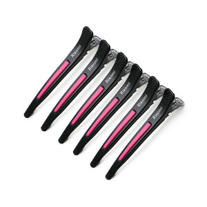 【送料無料】Rikomi ダッカール 跡がつかない 前髪クリップ ヘアクリップ 大きめ ダッカール 美容師 ワニクリップ ヘアアクセサリー 6本入り Setto-11