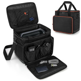 【送料無料】Trunab ポータブル電源 バッグ Jackery 1000/ P10/RIVER 2/RIVER/RIVER Max/RIVER Plus/RIVER Max Plusに適合して ポータブル電源 保護ケース 防塵 撥水 耐衝撃 収納ケース ポータブル電源 収納バッグ(L（34.3×24.1×29.2CM）)