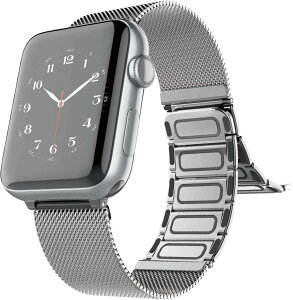【送料無料】【RAPTIC】 Apple Watch 8 SE2 7 45mm & 44mm 42mm SE & Series 7 / 6 / 5 / 4 / 3 / 2 / 1 対応 バンド ステンレス メッシュ ミラネーゼループ 交換 ベルト マグネット 無段階調整 ステンレスバンド [ ア