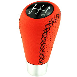 【送料無料】Lunsom PUギアシフトノブ5速シフトノブゼネラルオートマニュアルカー (赤)