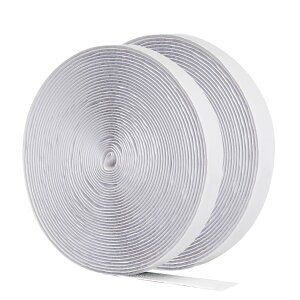 【送料無料】GWHOLE オスメスセット両面テープ付 強粘着裏糊付 幅2CM×長10M DIY用 業務用 家庭用 工業用 網戸貼り ホワイト