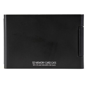 【送料無料】Kenko SDカードケースAS SD16 BK SD/microSD各16枚収納可能 ブラック 704479