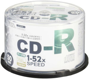 【送料無料】CD-R52Xデータ用50Pスピンドル