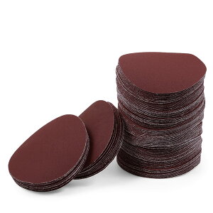 【送料無料】LEONTOOL サンドペーパー サンディングペーパー #320 100枚 75mm*75mm マジック式 丸型 赤 研磨用 木工用 表面処理 穴なし 紙やすり サンディングディスク 塗装剥がし 下地処理 仕上げ