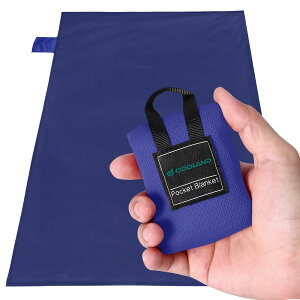 【送料無料】Odoland 防水防砂 レジャーシート 70x110cm ビーチ ピクニックマット 一体収納袋付き 速乾 軽量 コンパクト 折りたたみ テント グランドシート(ブルー)