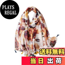 【送料無料】[LumiSyne] ボイル スカーフ レディース 花柄 植物柄 幾何学柄 2色タッセル付き 軽量 薄手 透明 ストール ロング 柔らかい ショール 旅行 通勤用