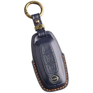 【送料無料】【smasol】新型 エクストレイル T33系 キーカバー 本革 日産 サクラ スマートキーケース 日産 アリア キックス e-power 2024年 最新 キーケース (3D高級本革 / 3ボタンB ネイビー)