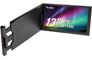 【送料無料】Kenko モバイルモニター KZ-13MT 13インチ 2160×1440 IPSパネル 光沢タイプ ミニHDMI/USB Type-C入力 ノートPC取り付け可能 005484 ブラック