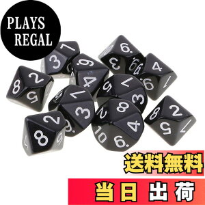 �y���������zYourandoll 10�� ���ʑ̃_�C�X D10�T�C�R�� 10�ʃ_�C�X Dungeons and Dragons �ADND�A TRPG�A MTG�Ȃǃe�[�u���Q�[���p (�u���b�N)