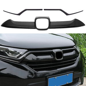 【送料無料】Onami ホンダ CR-V フロントバンパー フロントグリル ガーニッシュ メッキモール 外装パーツ Honda 新型 CRV アクセサリー ABS 3P【カーボン調】CRV02-T