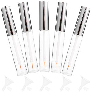 【送料無料】Frcolor マスカラチューブ アイライナーボトル まつげ美容液 アイライナー容器 7mL 小分け 空ボトル 詰め替え容器 ファンネル付き 手作り化粧品(5個セット)