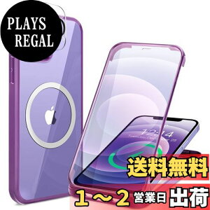 yzHAUTRKBG iPhone 12 Pro Max P[X p NA ʋKX 360°Sʕی [MagSafeΉ] [JtC] [sq^b`] }OZ[t CX[dΉ ČRMILKi擾 ϏՌ AC