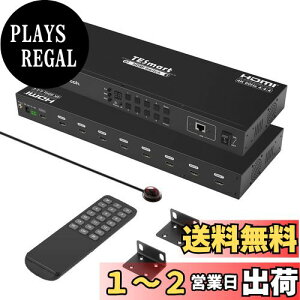 yzTESmart HDMI ؂ւ 81o ؑ֊ 8|[g 4K@60Hz 8x1 ZN^[ HDMI XCb`  EDID@\ HDCP2.2 RS232ALAN|[g XL@\ o@\ P[uAR