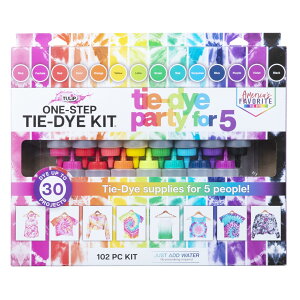 yz[TULIP] `[bv Xebvi 15FȒPLbg VRfނD݂ɐ߂Ċy one-step tie-dye 15-Color Party Kit