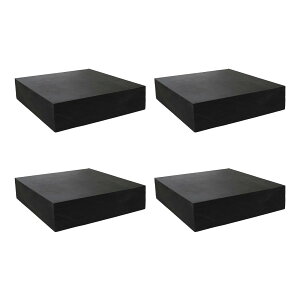 【送料無料】DELUXEFOX ゴム板 4個入り 5cm正方形 ベッド 傷防止 防振ゴムの重い家具保護 高さ調整ゴム 滑り止め ゴム板 黒 防音ゴム 振動吸収の多目的防振ゴム【厚さ15mm】