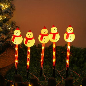 【送料無料】DUOLEIMI クリスマス ソーラーライト サンタクロース ガーデンライト 雪だるま 屋外 イルミネーション クリスマス飾り 庭 装飾 LED 置物ライト 埋め込み式 防水 雰囲気作り (雪だる