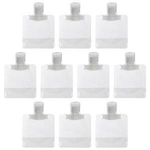 【送料無料】LUYING パウチ容器 トラベル液体個包装 30ml 液体個包装 漏れ防止 使い回し 詰め替え容器 クリーム 化粧水 乳液 収納 シャンプーボトル 透明 密封性 10個セット
