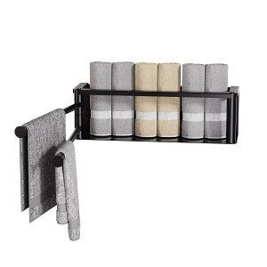 【送料無料】RCHYFEED タオル掛け タオルリング バスタオル タオルバー 180°回転 スイングアーム おしゃれ 丈夫 防錆 洗面所 ステンレス