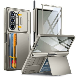 【送料無料】Tongate Samsung Galaxy S24 Plus ケース、スライド式カメラカバー&スクリーンプロテクター、ミリタリーグレードの耐衝撃性Galaxy S24+ Plus携帯ケース(2024)ベルトバックル、スタンド付