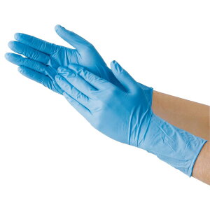 【送料無料】川西工業 ニトリル極薄手袋ロング 粉なし 100枚入 #2038 ブルー S